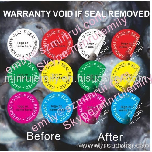 Custom Round Tamper Proof Void Stickers From China